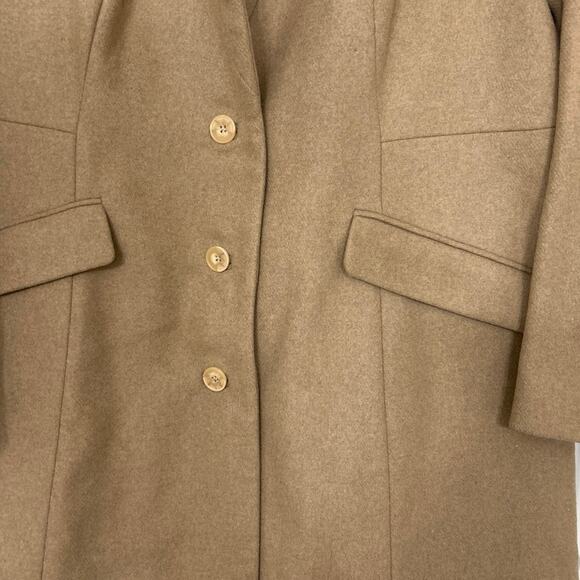 Ellos Camel Wool Blend A-Line Swing Coat Women’s Plus 20 Minimalist Winter Coat - Picture 9 of 15
